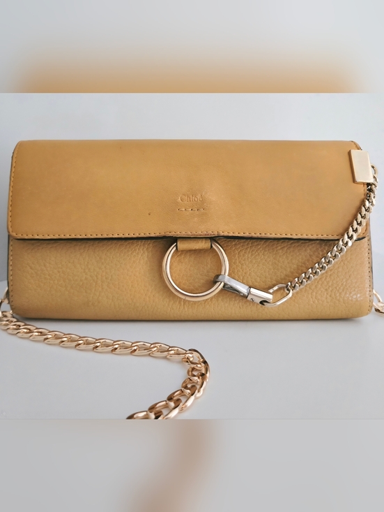 Chloe Handbags - Authentic CHLOE Faye Leather‎ Flap Wallet Card Holder Clutch WOC Crossbody